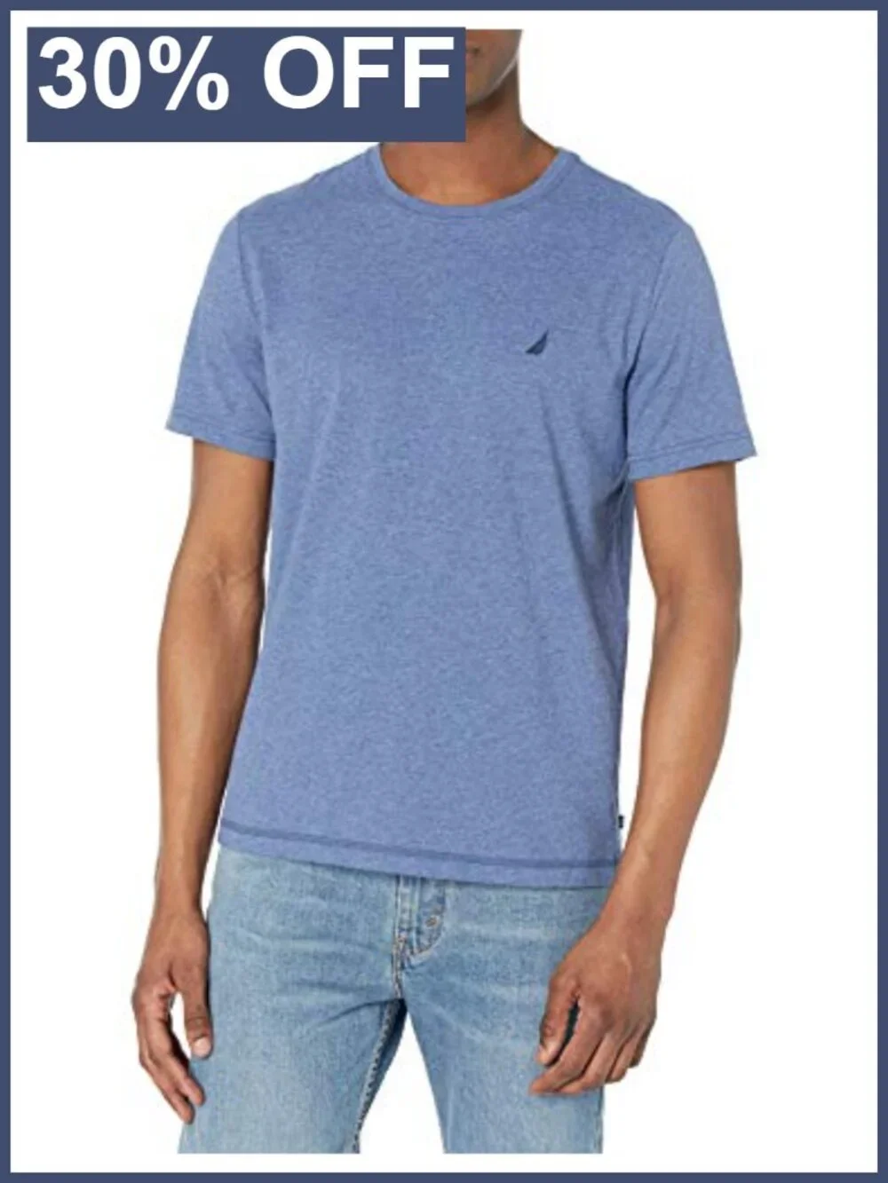 Nautica Men's Classic Fit Cotton Blend Crew Neck Short Sleeve Sleep T-Shirt